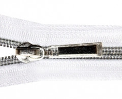 Молния спираль Т-7 декор. 50см (100шт) серебро