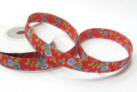 Лента атласная декоративная &quot;розы&quot; 13мм (уп.10ярд)