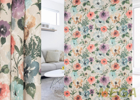 Ткани портьерные Печать Жаккард GL PP1108-1/150 P Pech