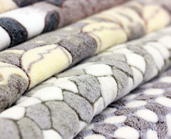 Ткань Ультра софт  жаккард набивной 100% п/эстер 270-280гр/м2, шир.205см